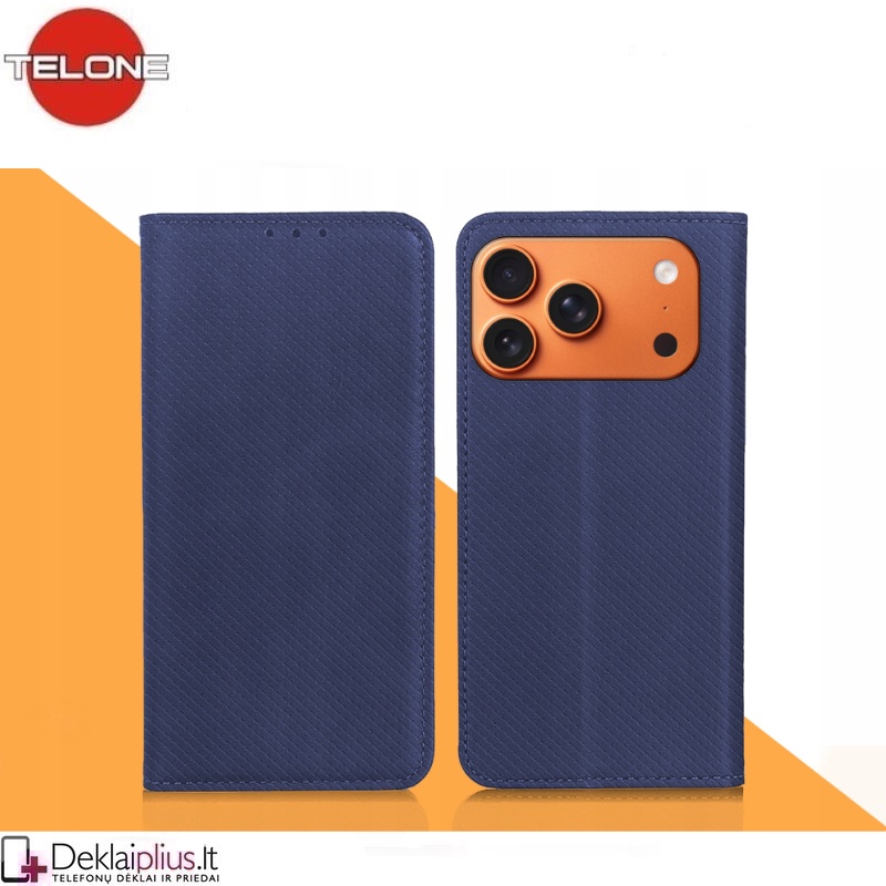 Telone atverčiamas dėklas - mėlynas (Apple Iphone 17 Pro/Iphone 18 Pro) Telone atverčiamas dėklas - mėlynas (Apple Iphone 17 Pro/Iphone 18 Pro)